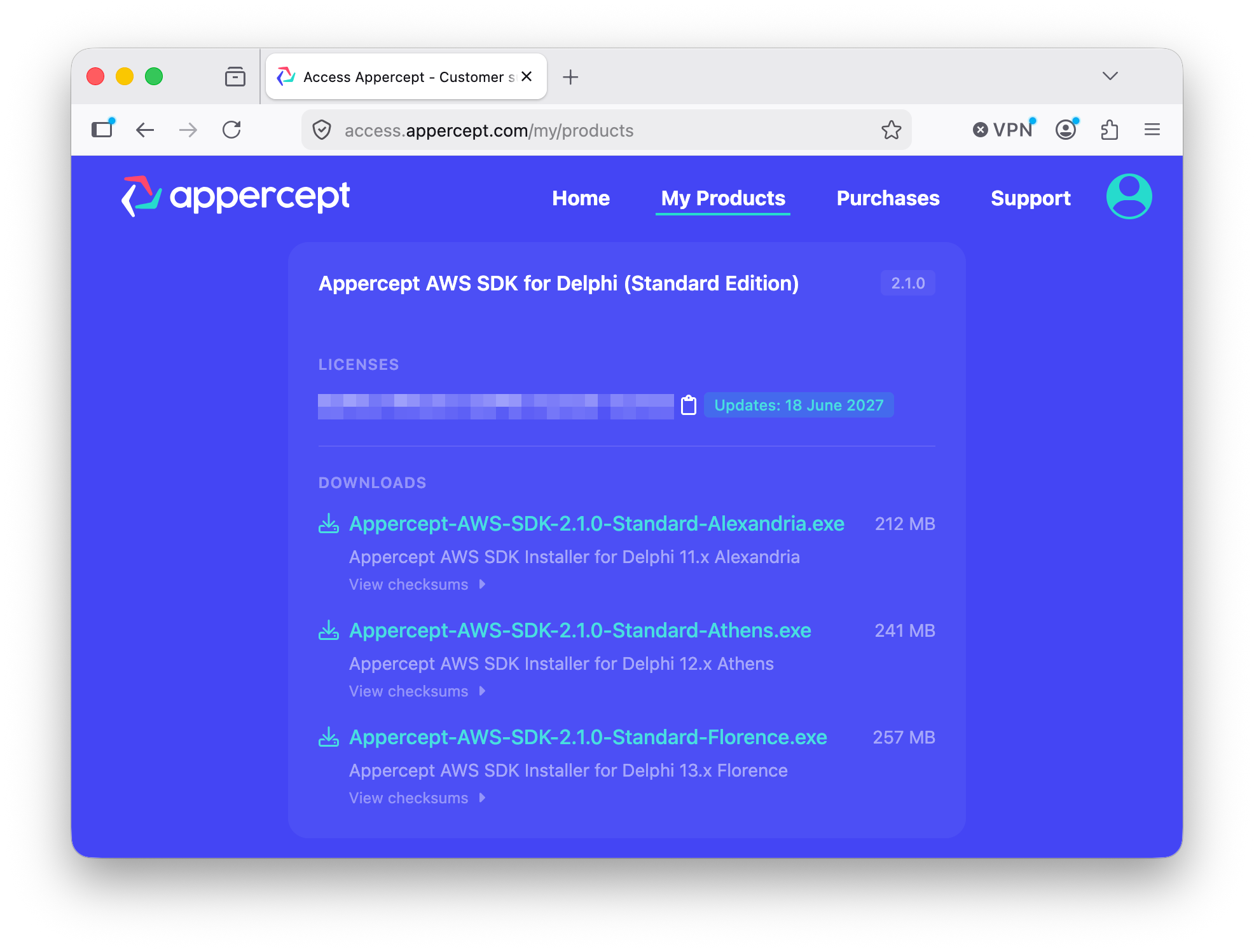 access.appercept.com downloads page