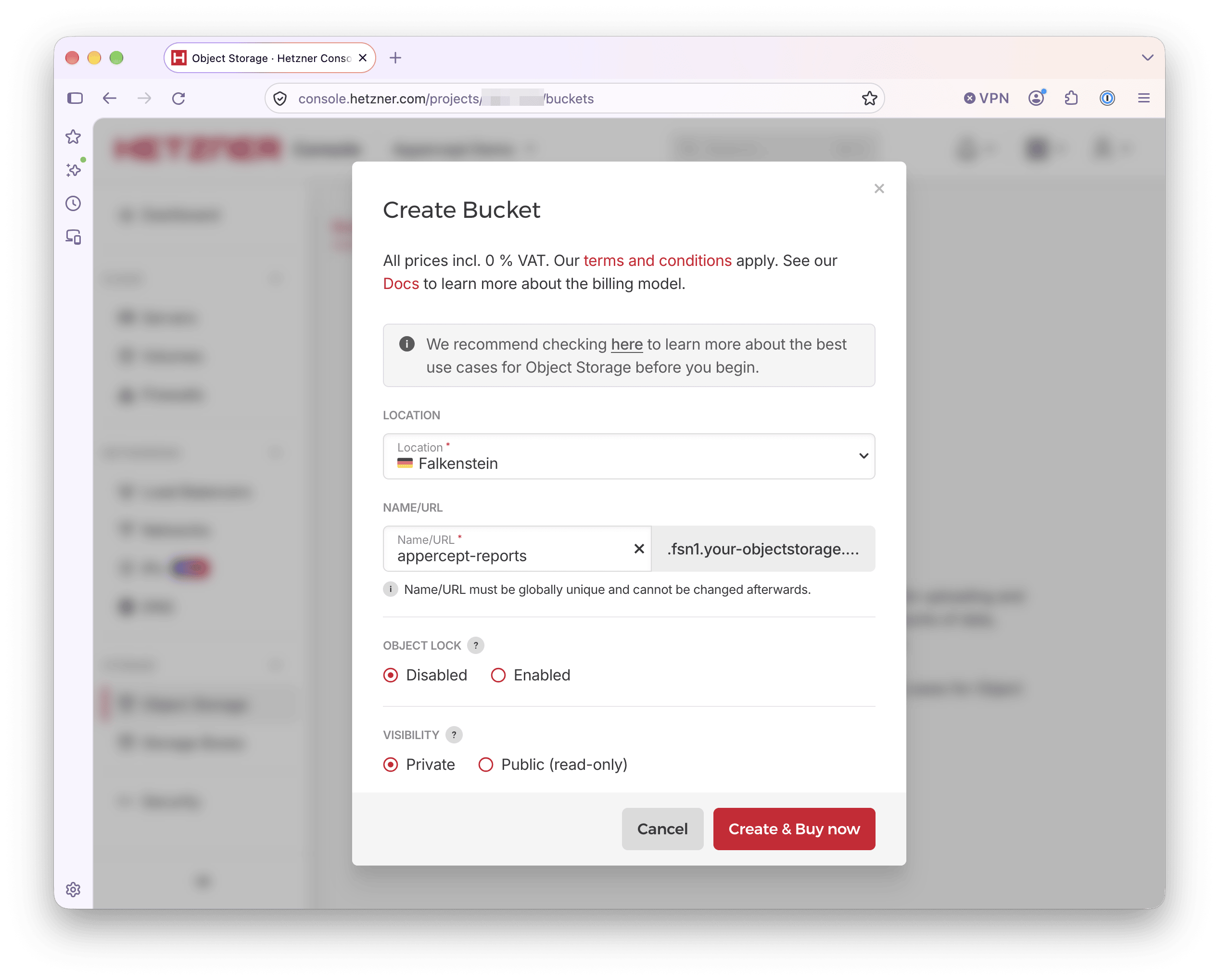 Create Bucket