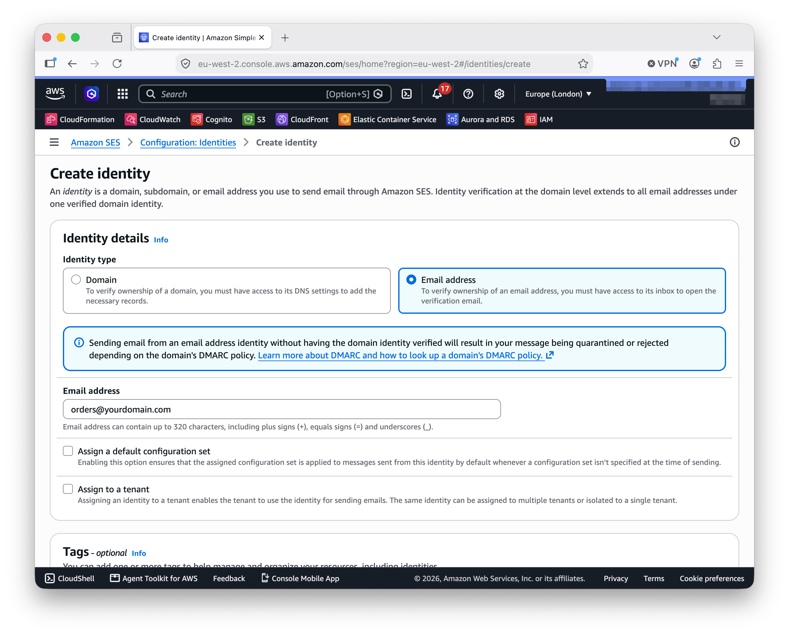 Verify a sender identity